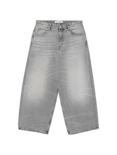 Won Hundred Faded-effect Cropped Jeans In Gray