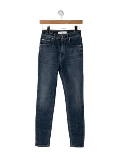 Pre-owned Won Hundred Mid-rise Skinny Leg Jeans In Blue