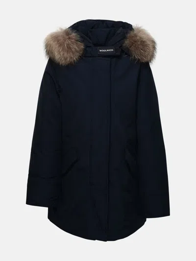 Woolrich Arctic Parka In Navy Cotton Blend