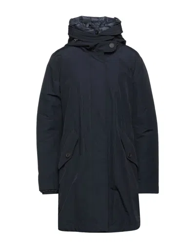 Woolrich Coats In Dark Blue