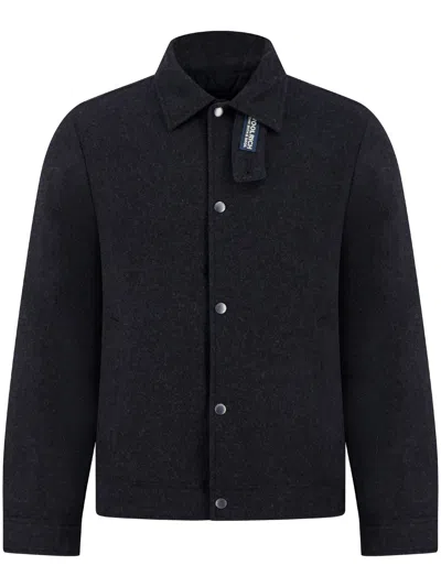 Woolrich Cotton-polyamide Mini Coat For Men In Black