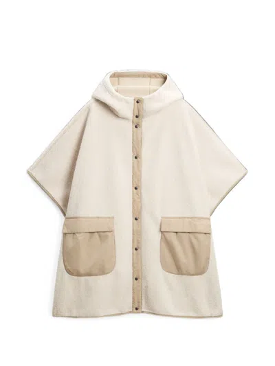 Woolrich Cream Polyester Coat In Multi