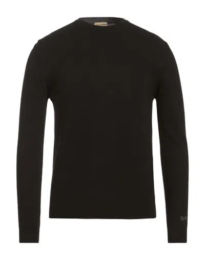 Woolrich Man Sweater Black Size Xl Wool In Green