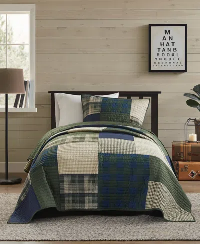 Woolrich Mill Creek Oversized Cotton 2-pc. Quilt Set, Twin/twin Xl In Green
