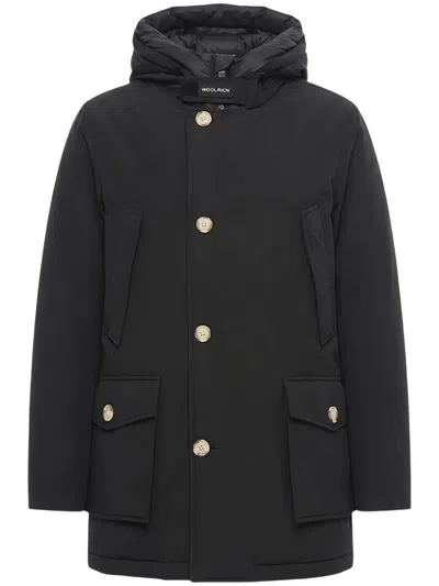 Woolrich Quilted Down Puffer Coat With Cotton-polyamide Shell In Black