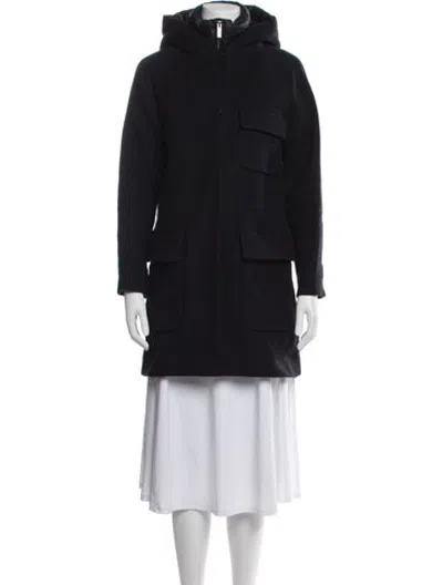 Pre-owned Woolrich Wool Parka In Black