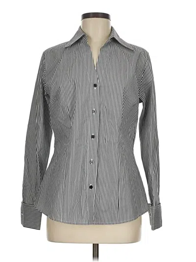 Pre-owned Worthington Long Sleeve Button Down Shirt In Gray