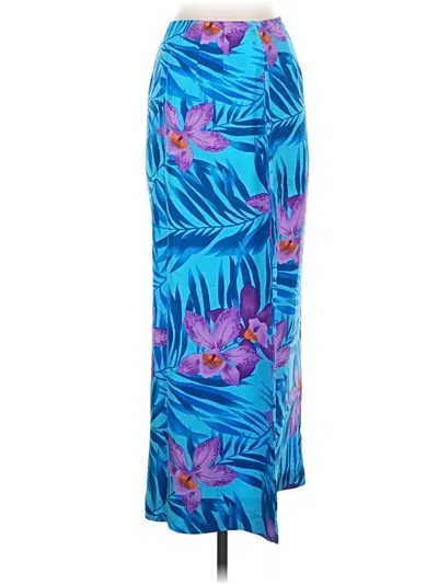Pre-owned Worthington Silk Skirt In Blue