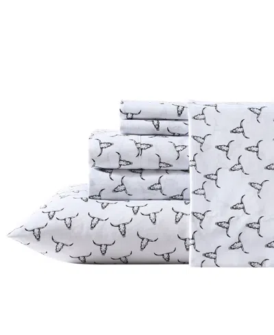Wrangler Printed Microfiber 3-pc. Sheet Set, Twin Xl In White