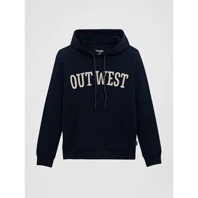 Wrangler Women's Outwest Graphic Pullover Hoodie In Dark Sapphire In Blue