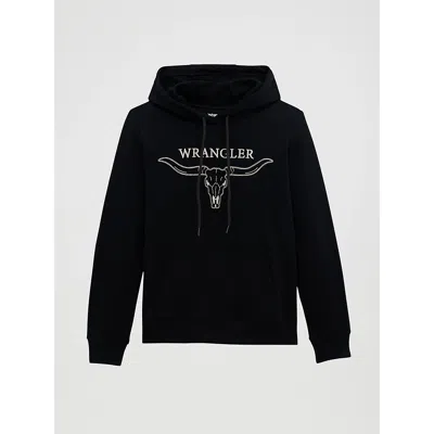 Wrangler Women's Steer Head Graphic Pullover Hoodie In Black