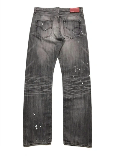 Pre-owned Wtaps Paint-splatter Jeans In Black Wash