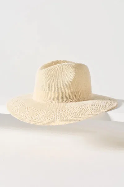 Wyeth Evie Flatbrim Rancher Hat In White