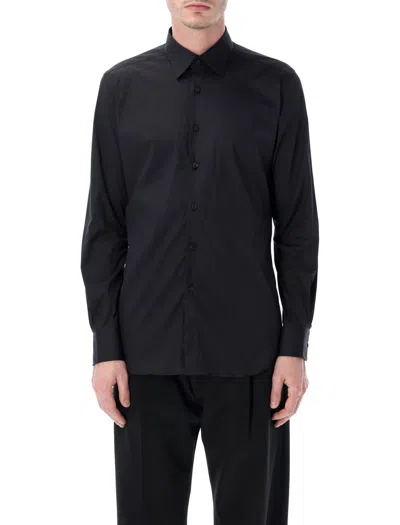Xacus Slim Fit Button-up Dress Shirt In Black
