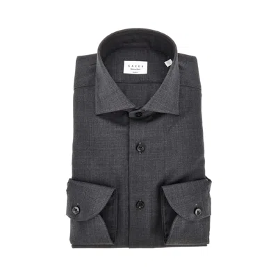 Xacus Tailor Fit Merino Shirt In Gray