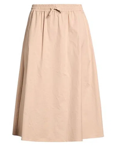 Xandres Woman Midi Skirt Beige Size 16 Polyester In Sand