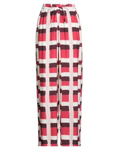 Xandres Woman Pants Red Size 10 Viscose, Polyamide In Multi
