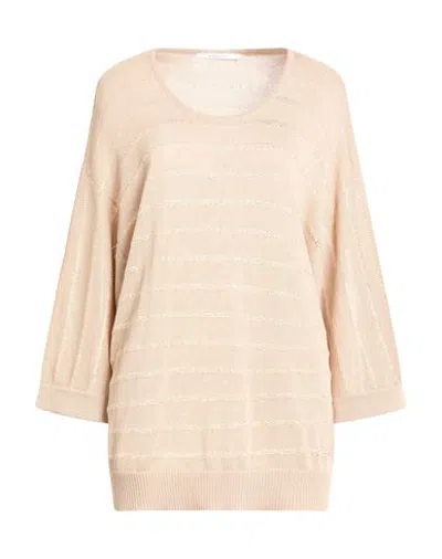 Xandres Woman Sweater Sand Size Xl Viscose, Polyamide, Polyester In Neutral
