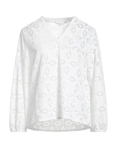 Xandres Woman Top White Size 12 Cotton