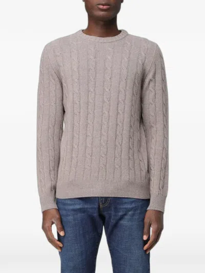 Xc Cable-knit Crew-neck Sweater In Purple