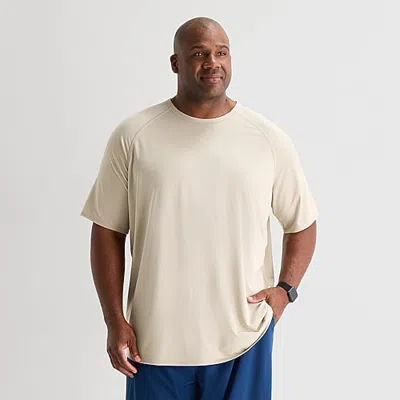 Xersion Mens Crew Neck Short Sleeve Quick Dry Big T-shirt In White