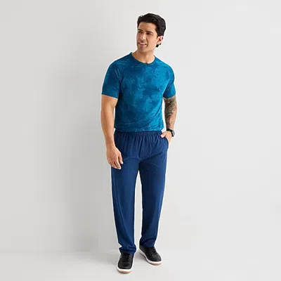 Xersion Mens Drawstring Loose Fit Workout Pant In Blue