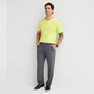 Xersion Mens Drawstring Loose Fit Workout Pant In Gray