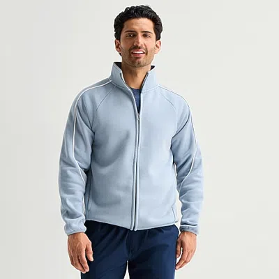 Xersion Mens Long Sleeve Mock Neck Top In Blue