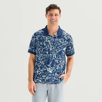 Xersion Mens Short Sleeve Polo Shirt In Blue