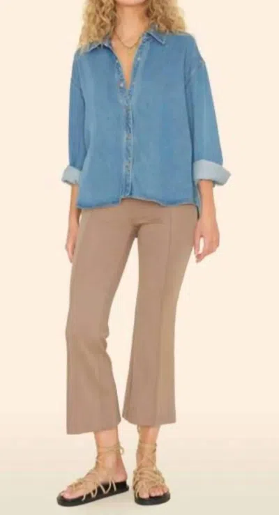 Xirena Blondie Cropped Pant In Saddle In Brown