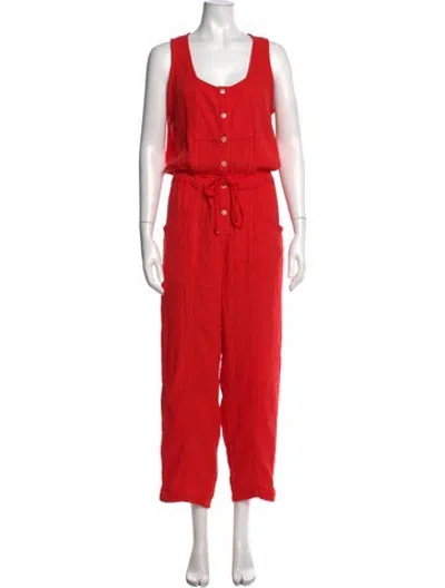 Pre-owned Xirena Square Neckline Jumpsuit In Pink