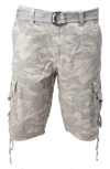 X-ray Belted Snap Button Cargo Shorts In Sand Camo