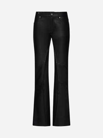 Y/project Faux Leather Trousers In Black