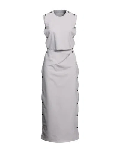 Y/project Woman Midi Dress Grey Size 6 Virgin Wool, Elastane, Acrylic, Polyamide
