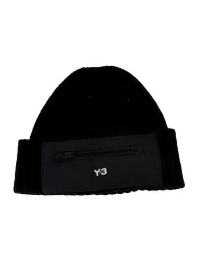 Pre-owned Y-3 Woven Beanie Hat In Black