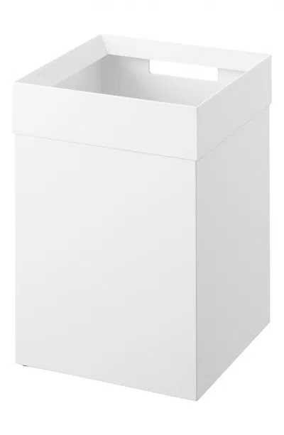 Yamazaki Short Trash Can In White