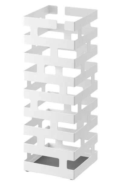 Yamazaki Square Umbrella Stand In White