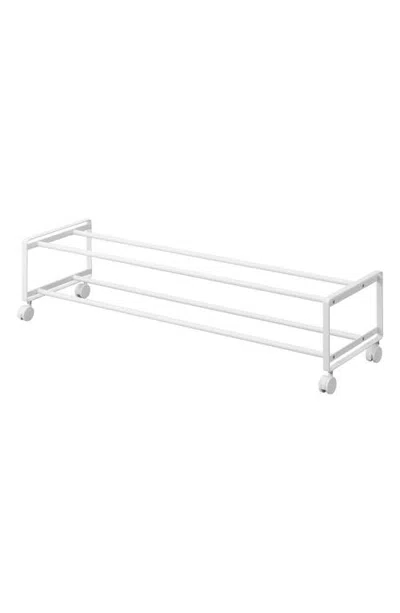 Yamazaki Two-tier Rolling Shoe Rack In Blue