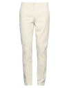 Yan Simmon Man Pants Ivory Size 34 Cotton, Elastane In White