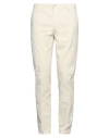 Yan Simmon Man Pants Ivory Size 36 Cotton, Elastane In White