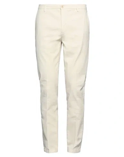 Yan Simmon Man Pants Ivory Size 34 Cotton, Elastane In White