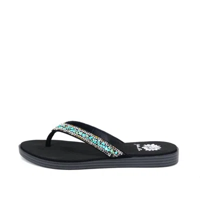 Yellow Box Women's Diyah Flip Flop Sandal In Turquoise In Black