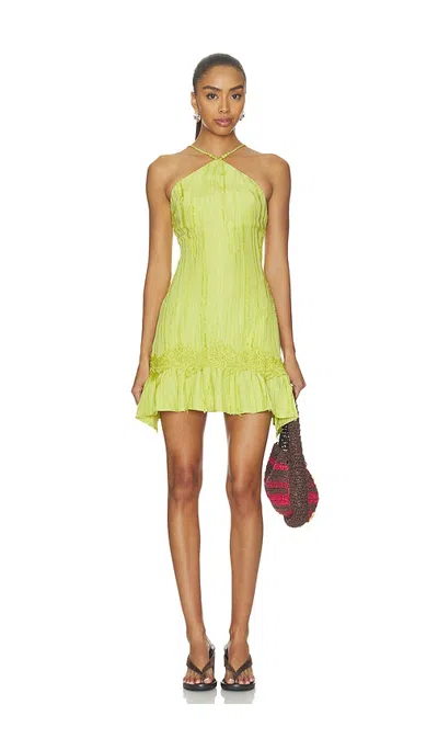 Yellow The Label Banyan Textured Mini ドレス In Yellow
