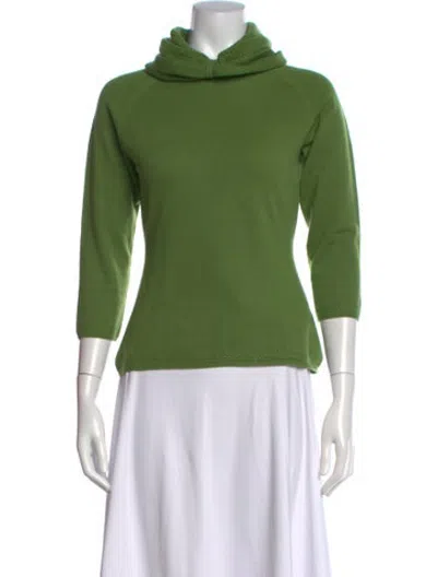 Pre-owned Yigal Azrouël Cashmere Turtleneck Sweater In Green