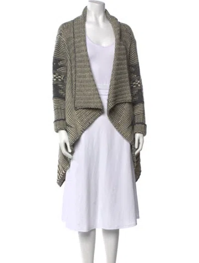 Pre-owned Yigal Azrouël Merino Wool Patterned Sweater In Grey