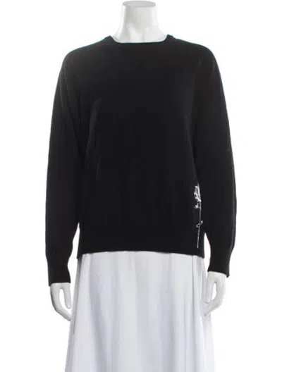 Pre-owned Yigal Azrouël Wool Crew Neck Sweater In Black