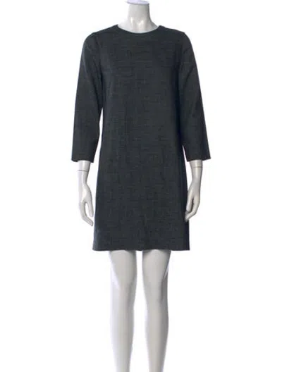 Pre-owned Yigal Azrouël Wool Mini Dress In Green