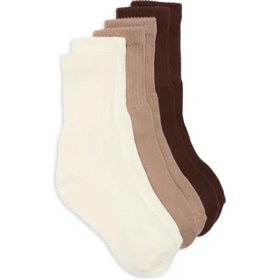 Yogalicious 3-pack Ribbed Scrunched Half Crew Socks In Multi