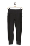 Yogalicious Andi Luxe High Rise Cuffed Leggings In Heather Charcoal