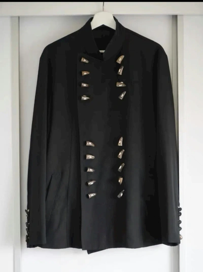 Pre-owned Yohji Yamamoto 12aw Horn Buckle Coat In Black